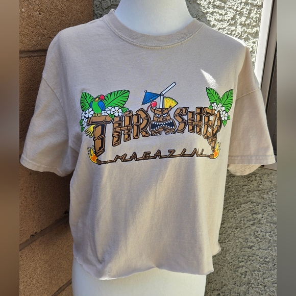 Thrasher Tops - Thrasher Tiki Cropped Tee